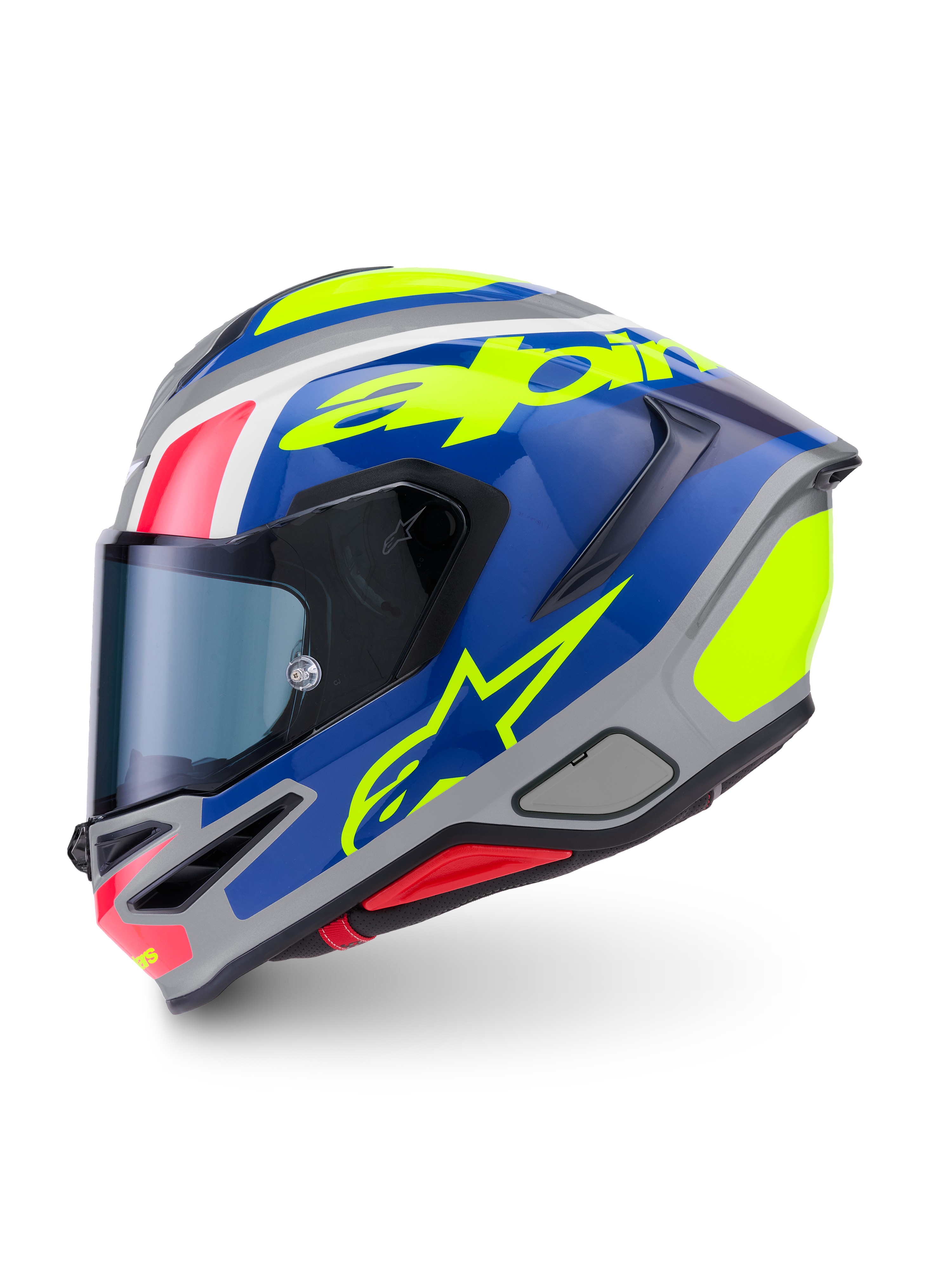 Alpinestars S R7 Lumen Helmet - Silver Black / Pink Yellow Fluo Glossy
