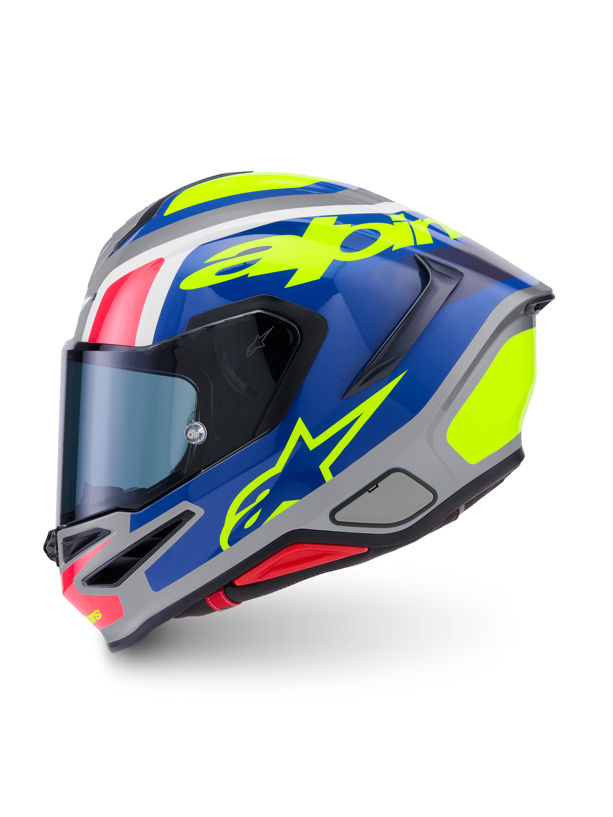 Alpinestars S R7 Lumen Helmet - Silver Black / Pink Yellow Fluo Glossy