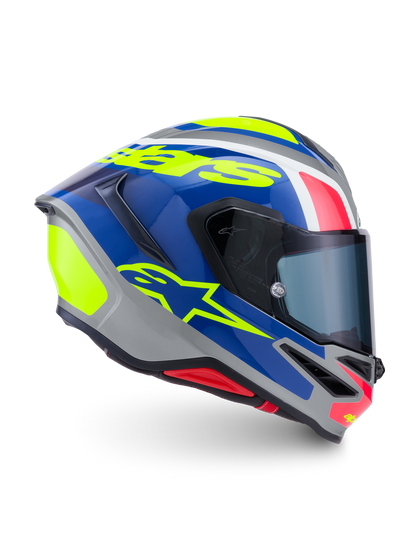 Alpinestars S R7 Lumen Helmet - Silver Black / Pink Yellow Fluo Glossy