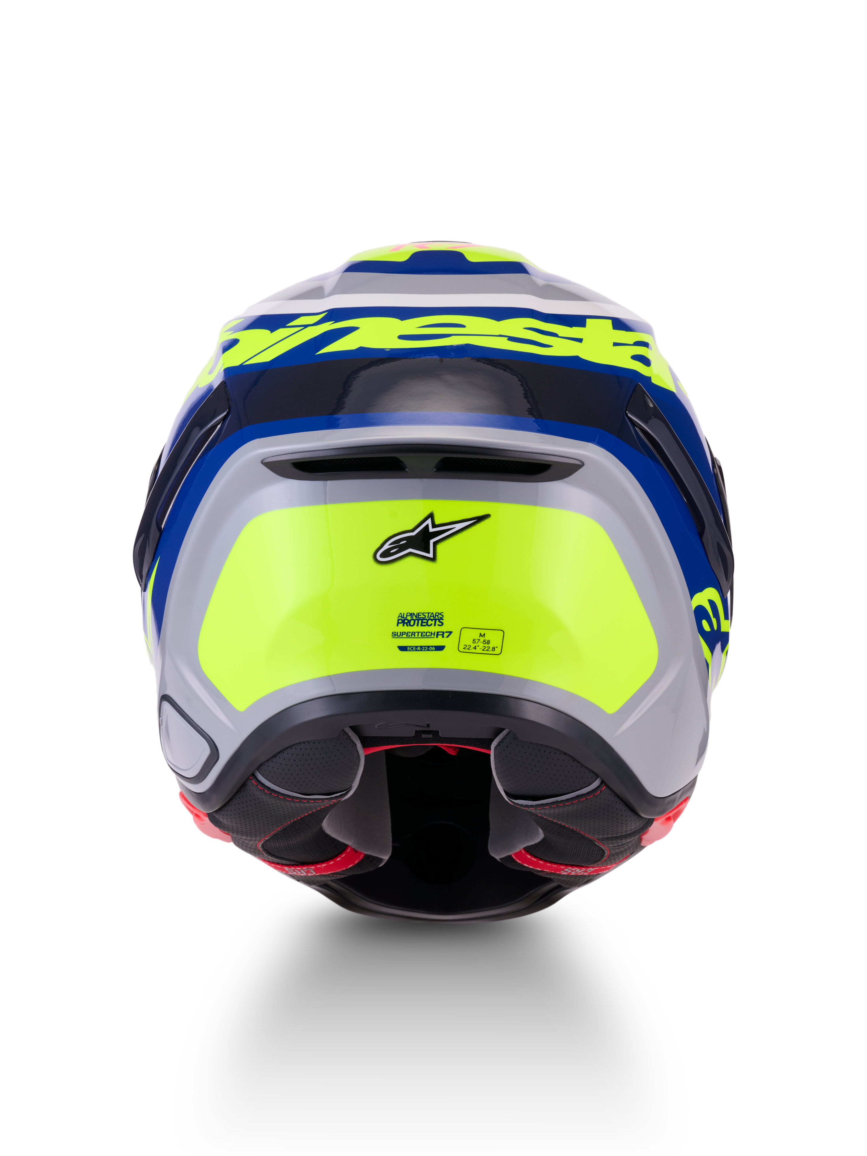 Alpinestars S R7 Lumen Helmet - Silver Black / Pink Yellow Fluo Glossy