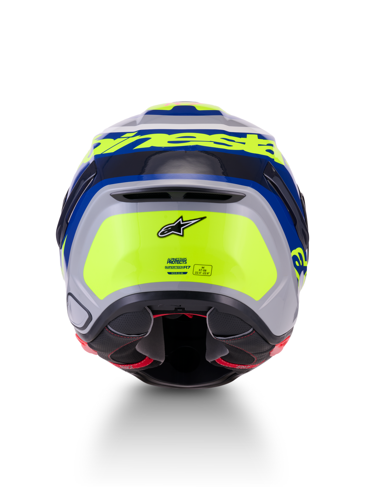 Alpinestars S R7 Lumen Helmet - Silver Black / Pink Yellow Fluo Glossy