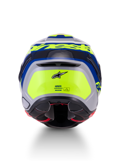 Alpinestars S R7 Lumen Helmet - Silver Black / Pink Yellow Fluo Glossy