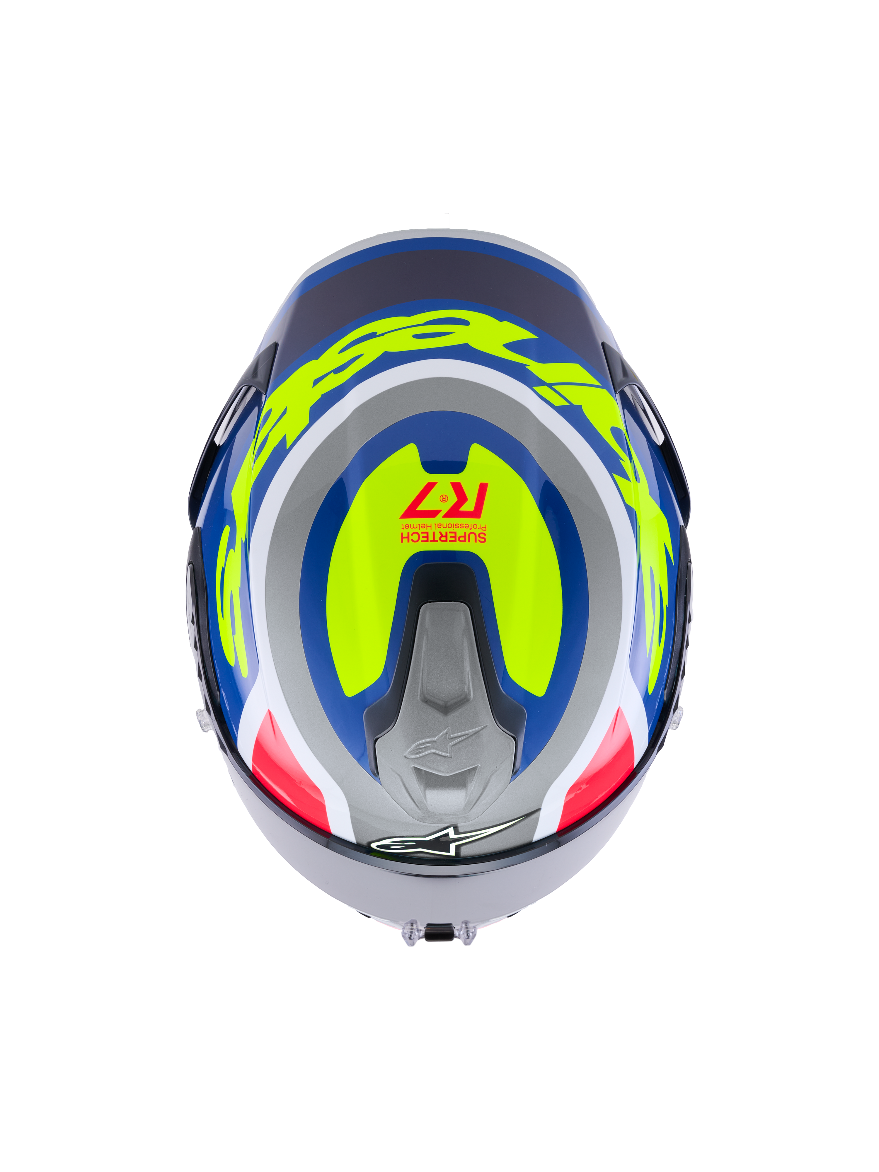 Alpinestars S R7 Lumen Helmet - Silver Black / Pink Yellow Fluo Glossy