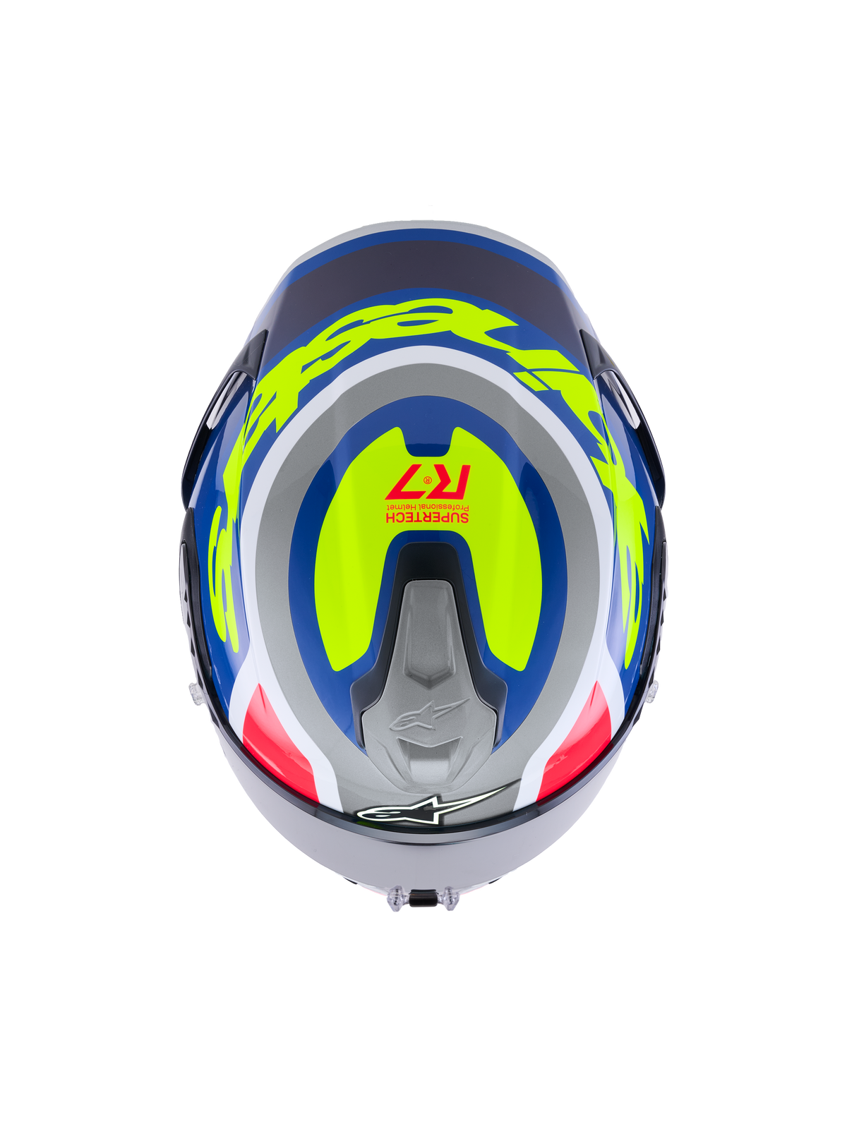 Alpinestars S R7 Lumen Helmet - Silver Black / Pink Yellow Fluo Glossy