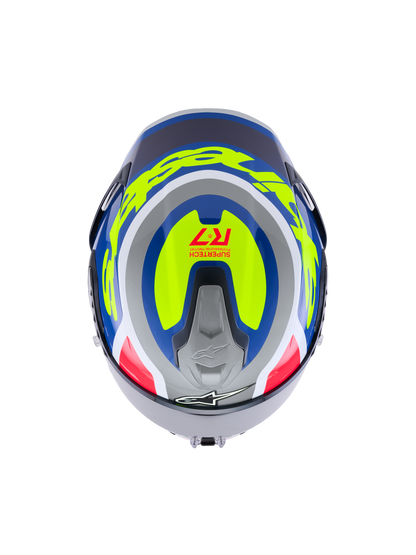 Alpinestars S R7 Lumen Helmet - Silver Black / Pink Yellow Fluo Glossy