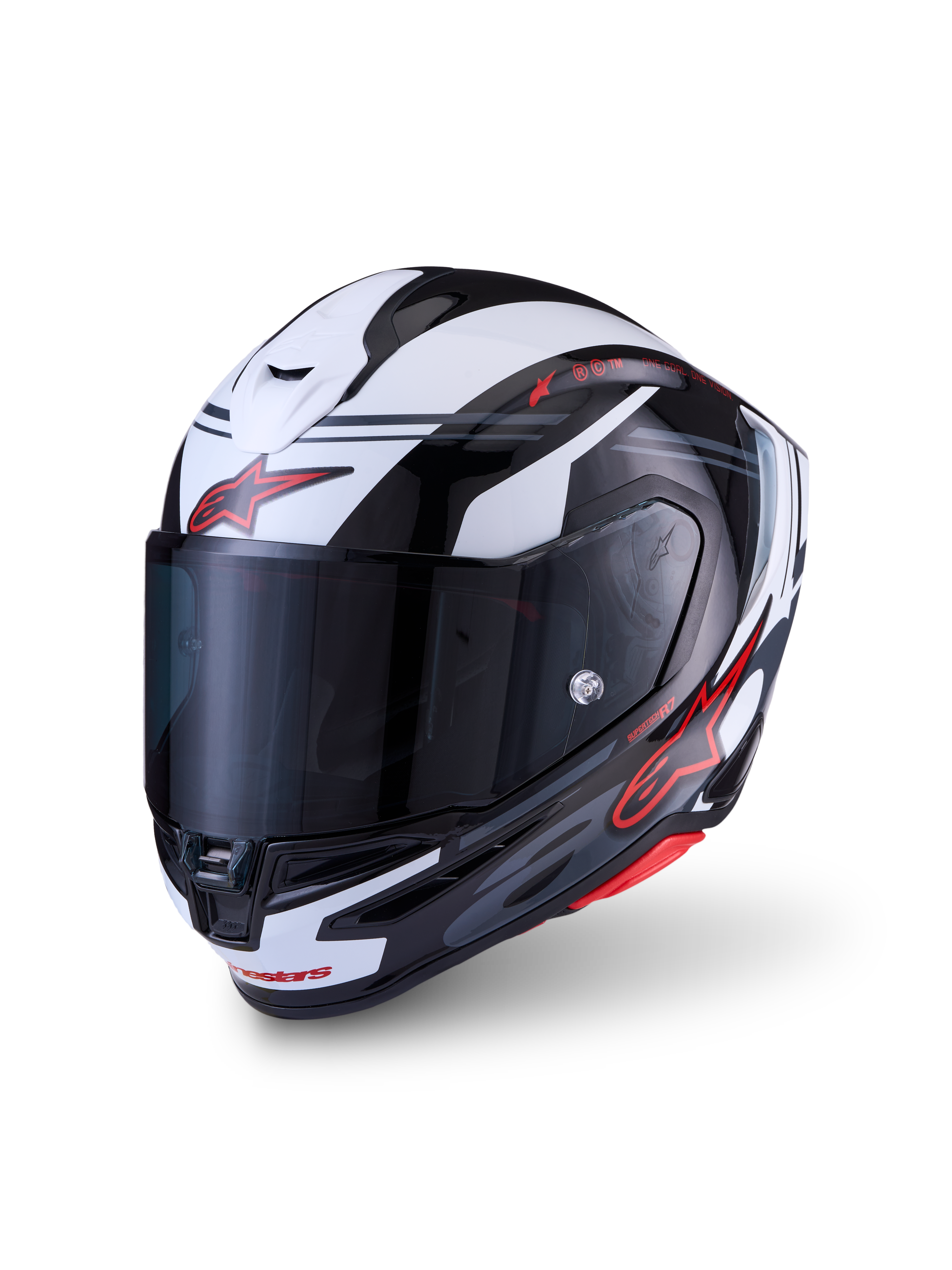Alpinestars SR7 ACore Helmet - Black White Red Glossy