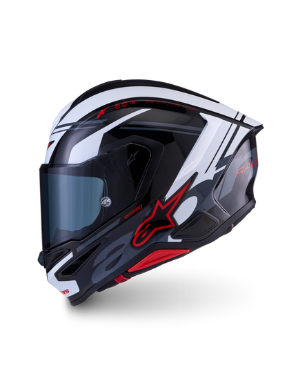 Alpinestars S R7 A-CORE Helmet - Black / White / Red / Glossy