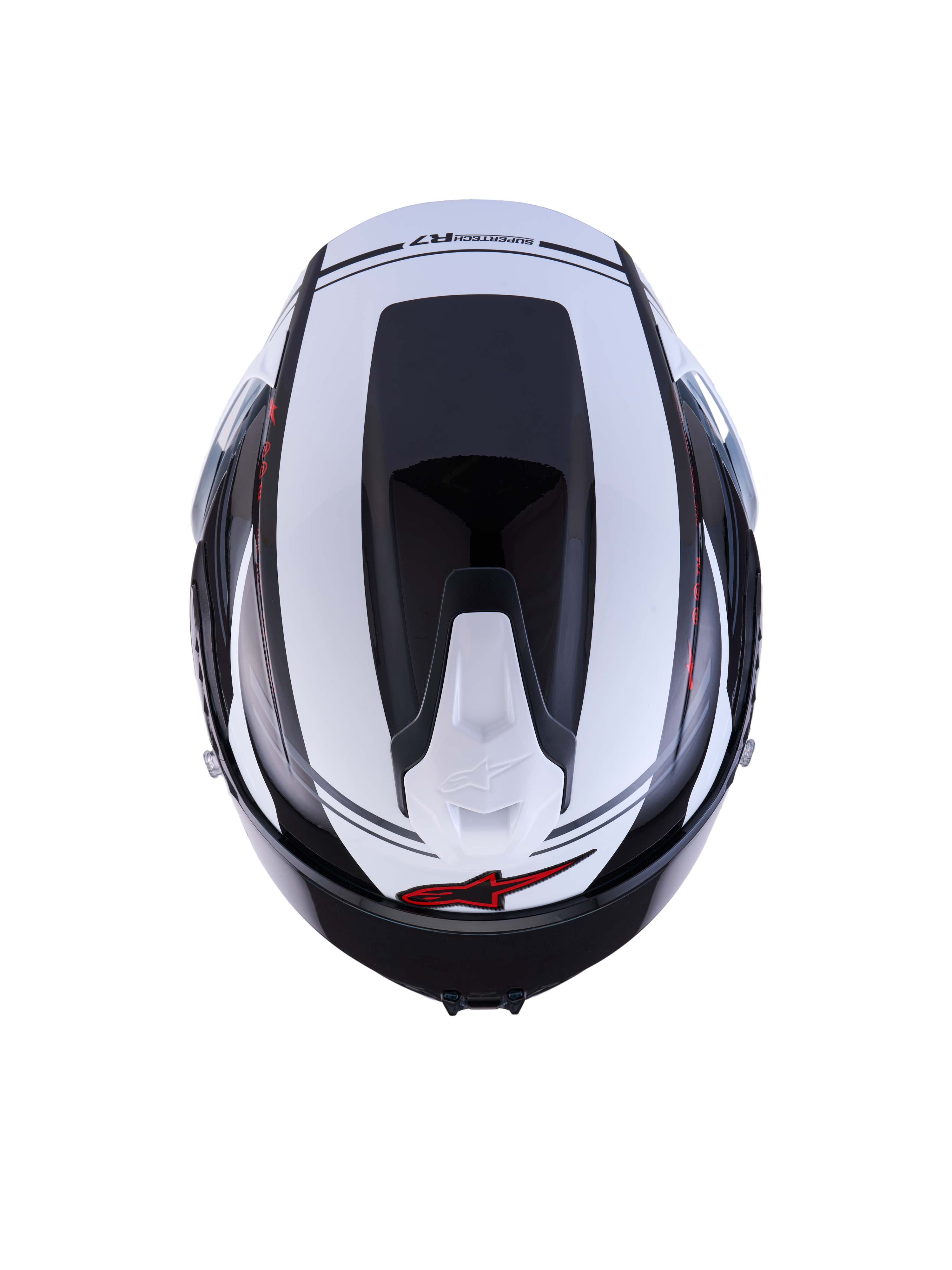 Alpinestars S R7 A-CORE Helmet - Black / White / Red / Glossy