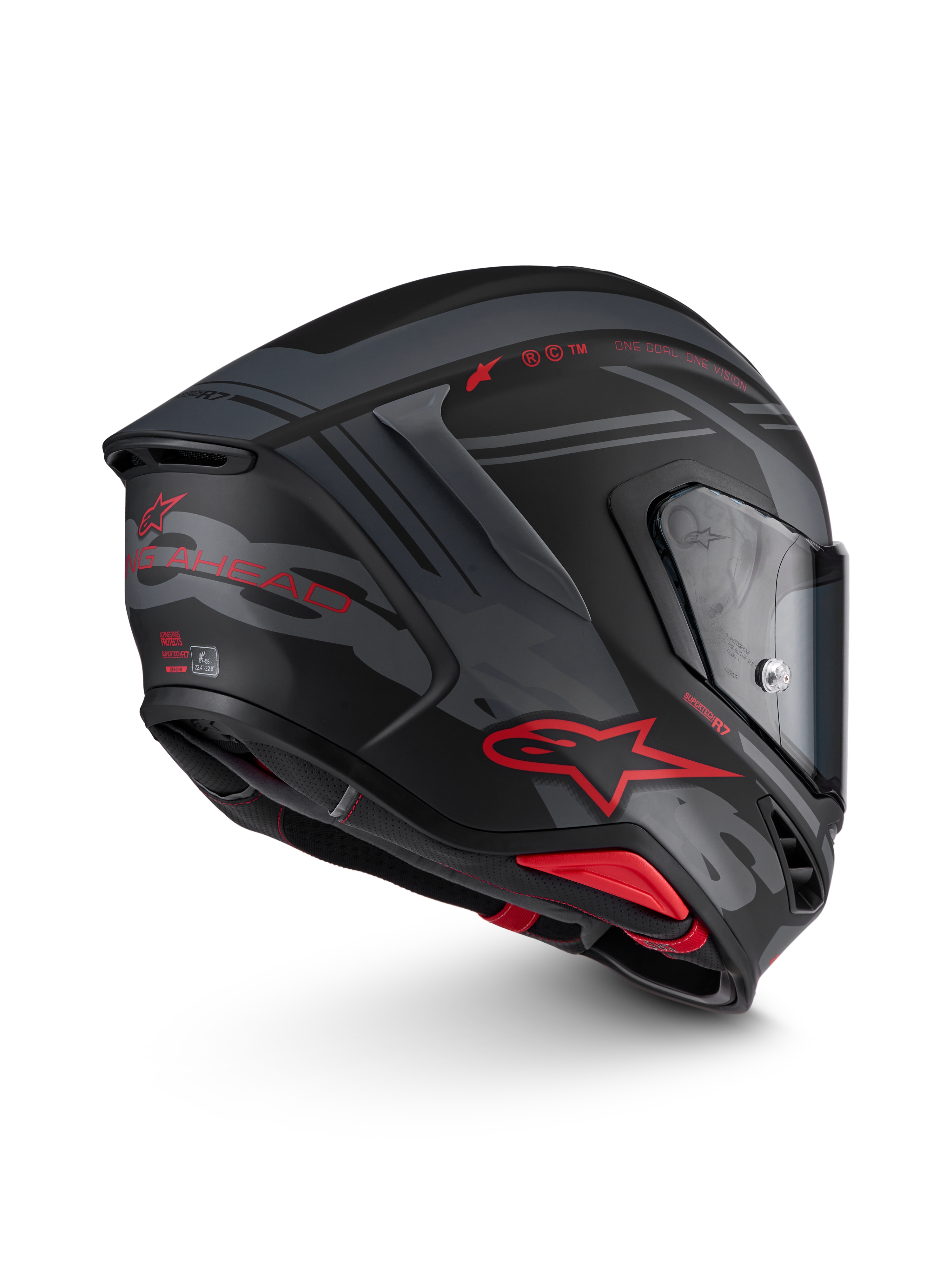 Alpinestars S R7 A-CORE Helmet - Black / Grey / Red / Matt
