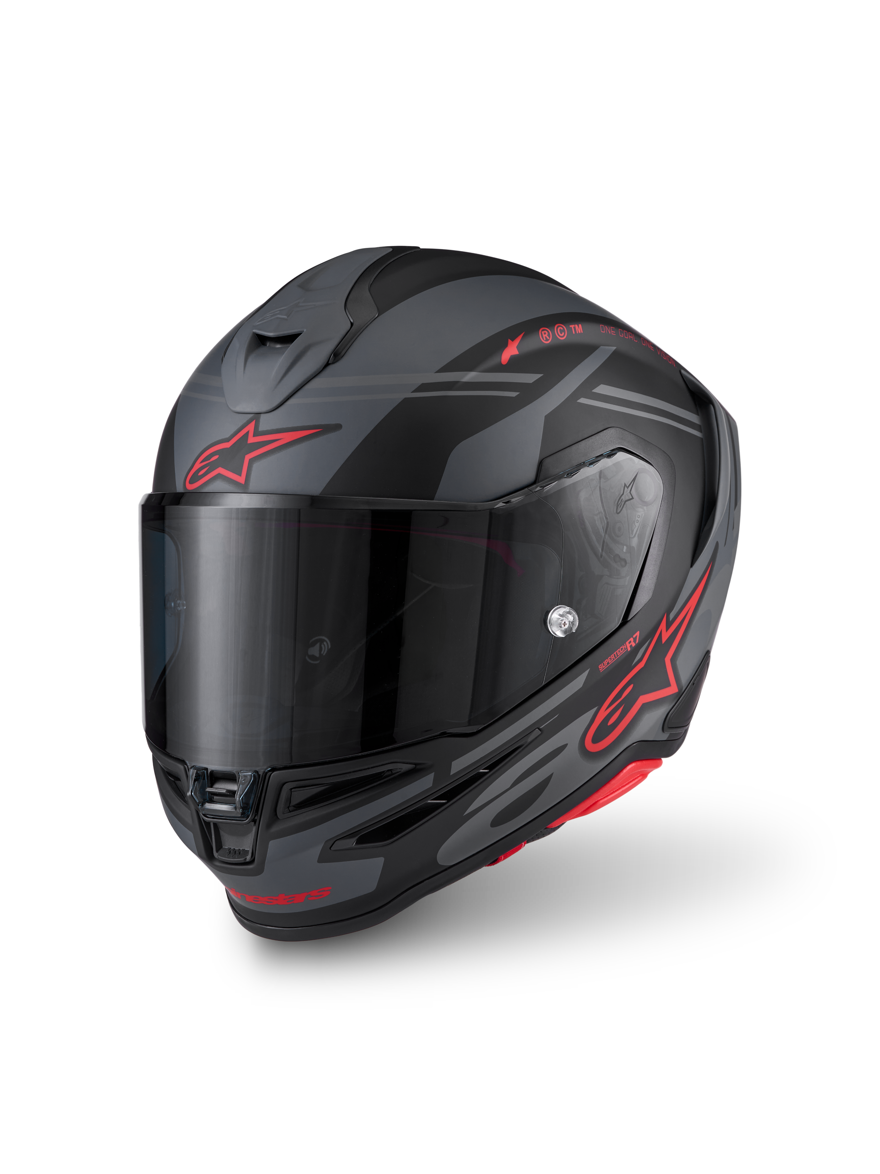 Alpinestars SR7 ACore Helmet - Black Gray Red Matt