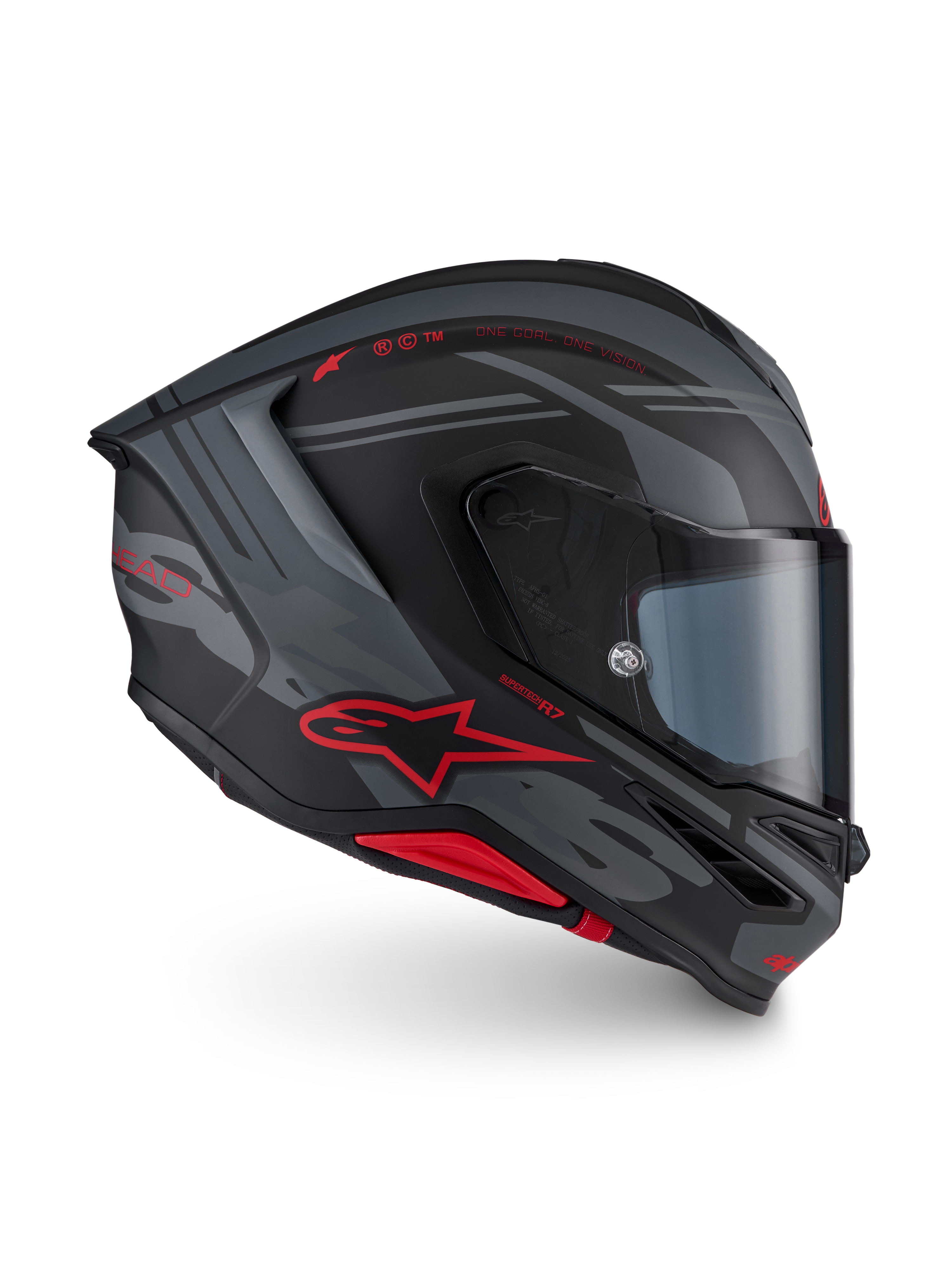 Alpinestars S R7 A-CORE Helmet - Black / Grey / Red / Matt
