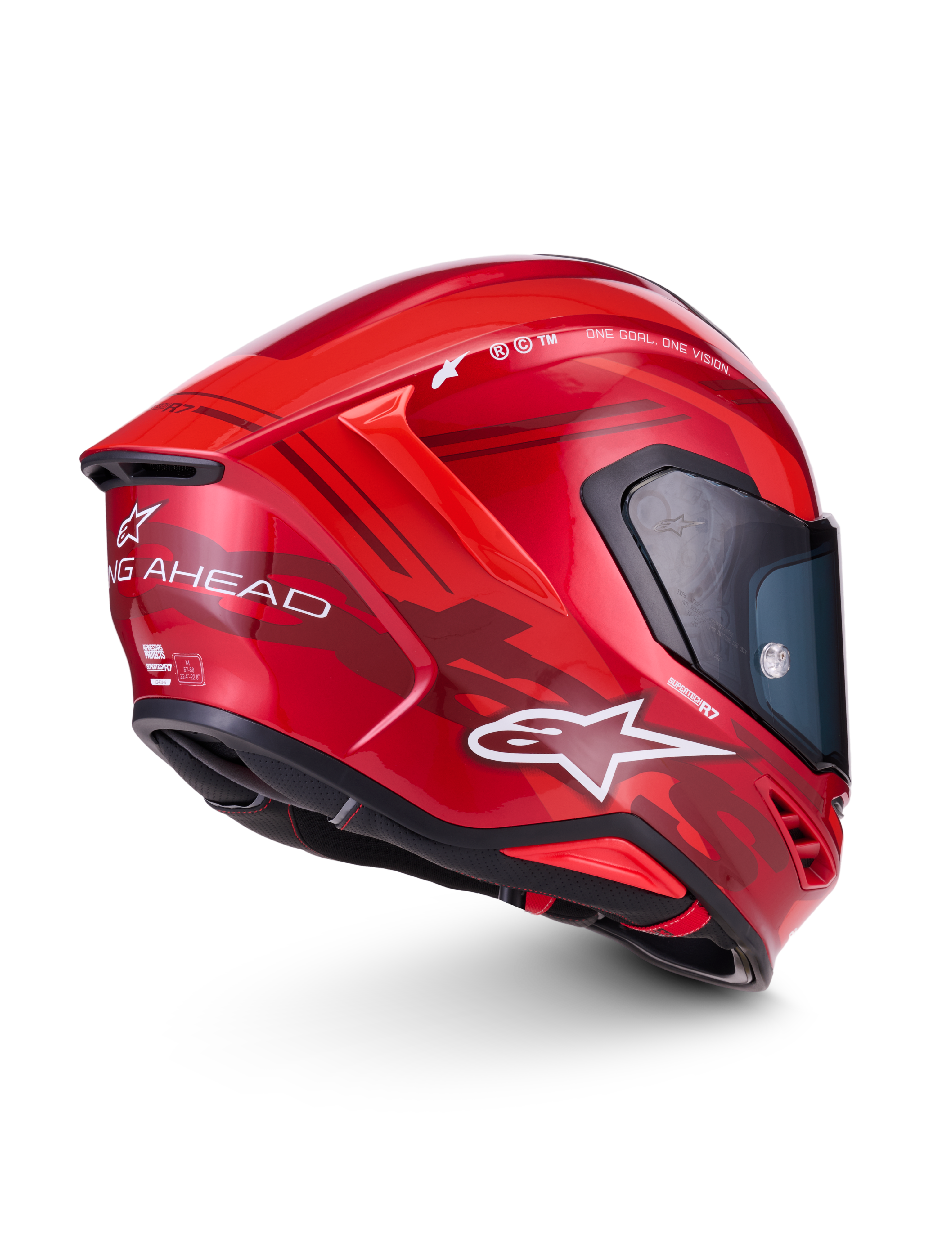 Alpinestars S R7 A-CORE Helmet - Red / White / Glossy