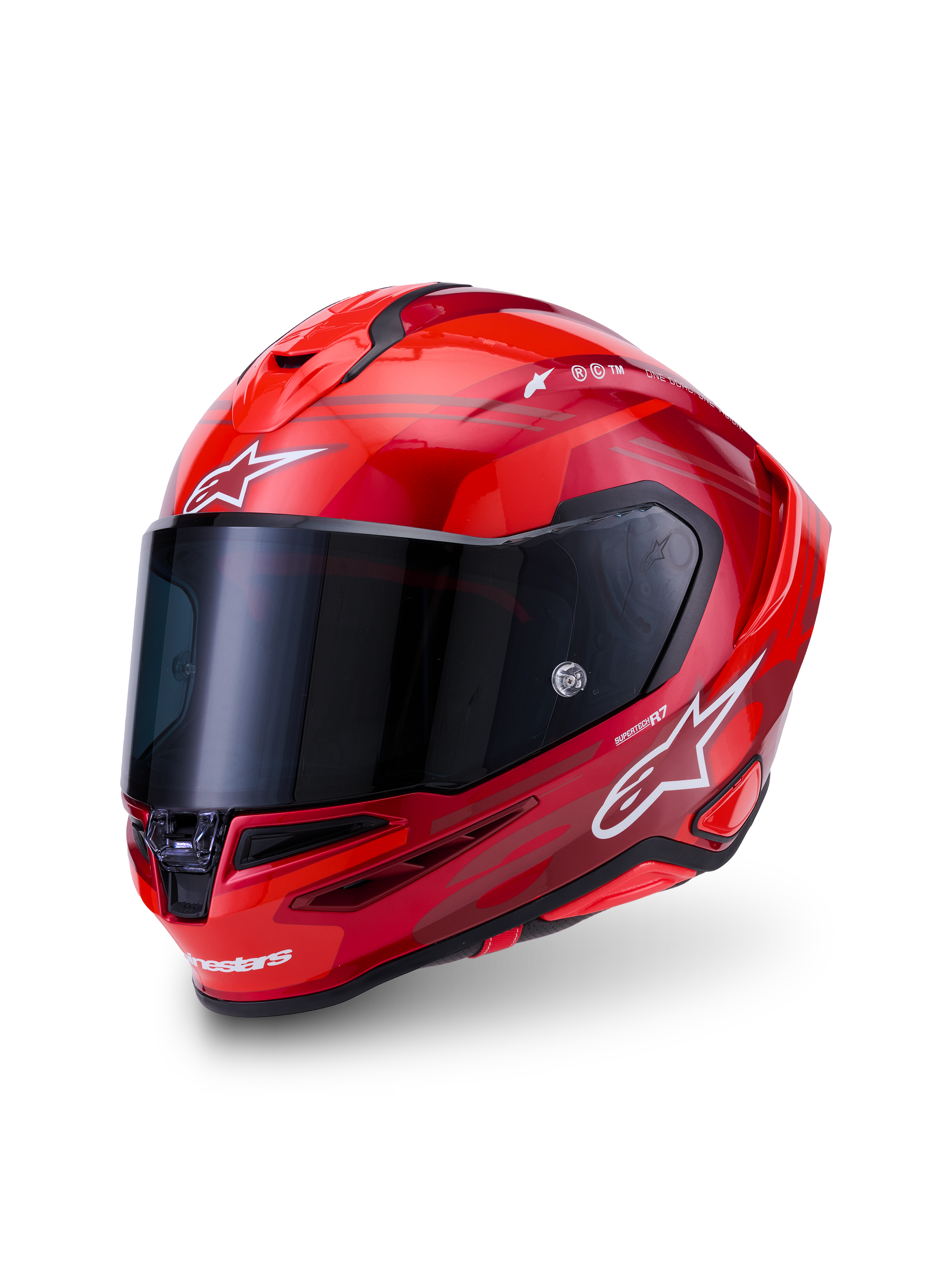 Alpinestars S R7 A-CORE Helmet - Red / White / Glossy