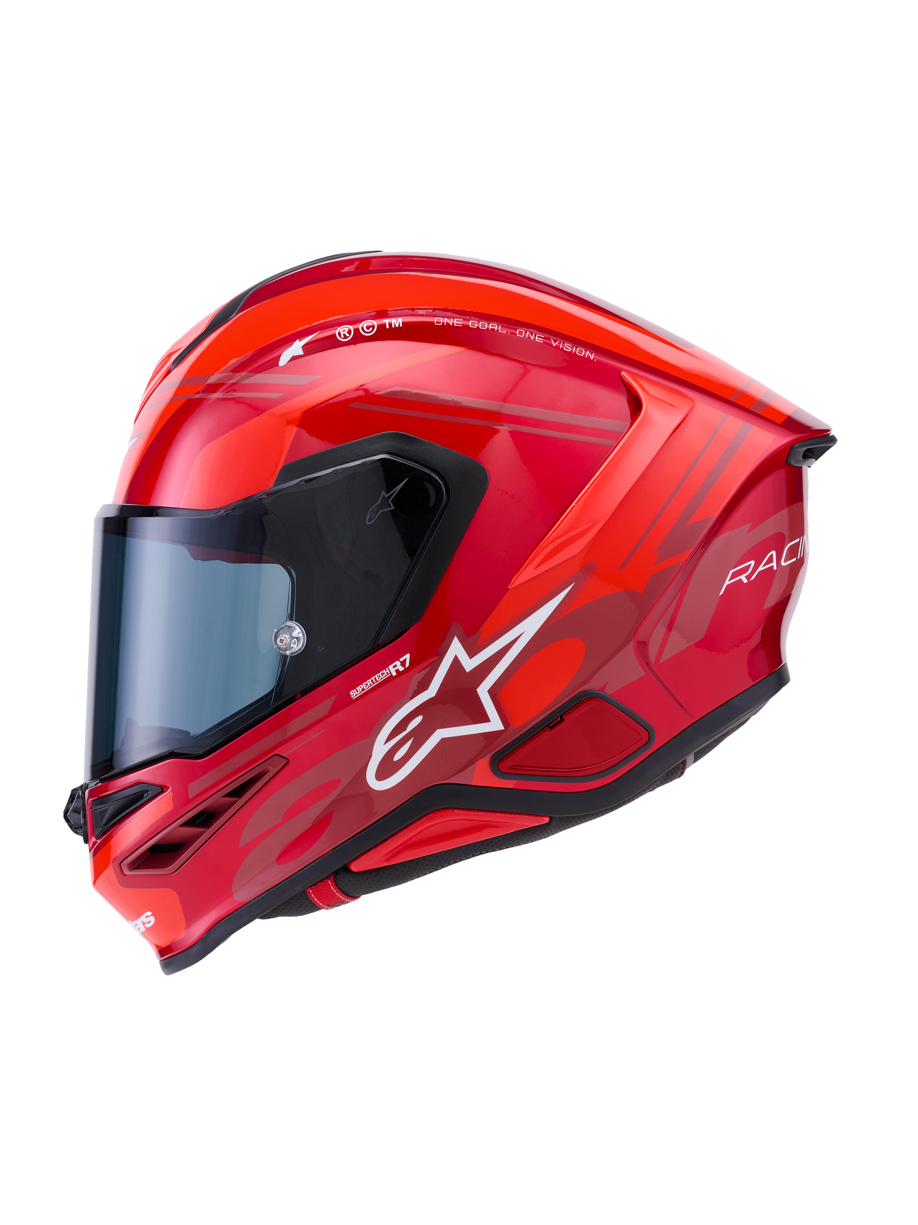 Alpinestars S R7 A-CORE Helmet - Red / White / Glossy