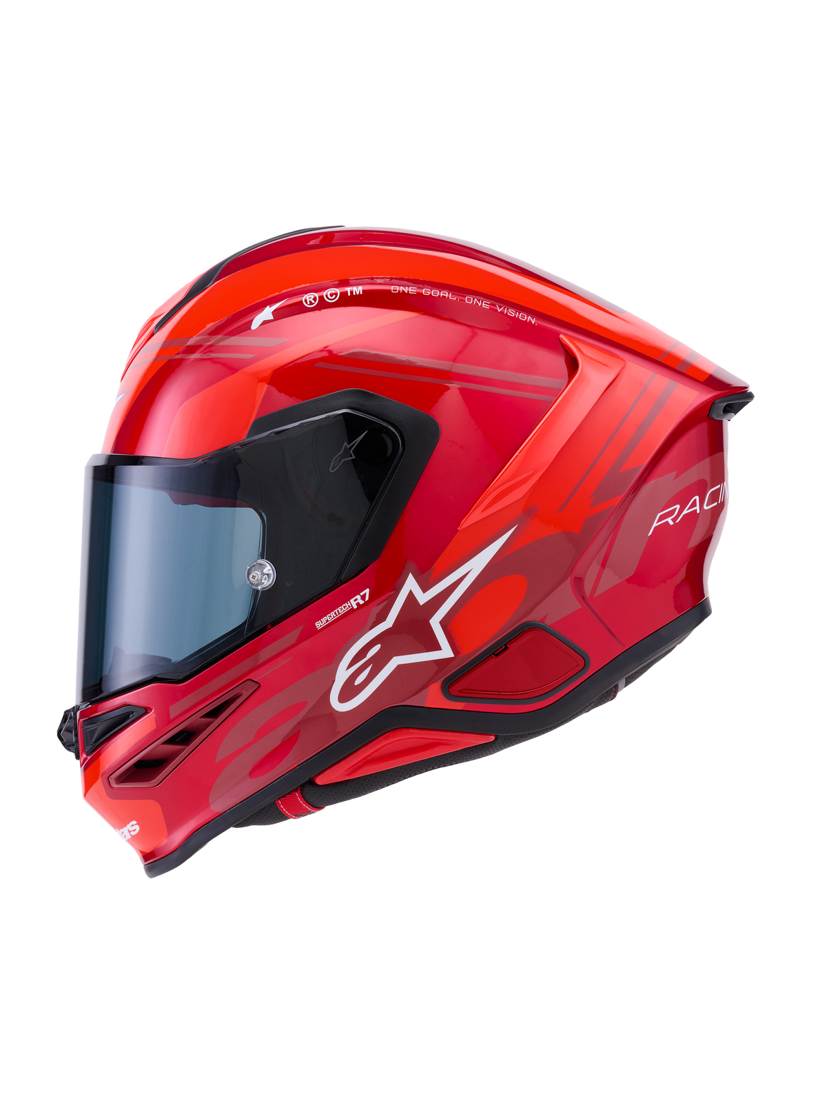Alpinestars S R7 A-CORE Helmet - Red / White / Glossy