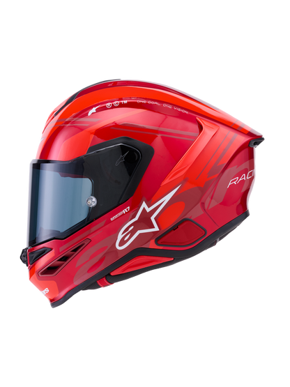 Alpinestars S R7 A-CORE Helmet - Red / White / Glossy
