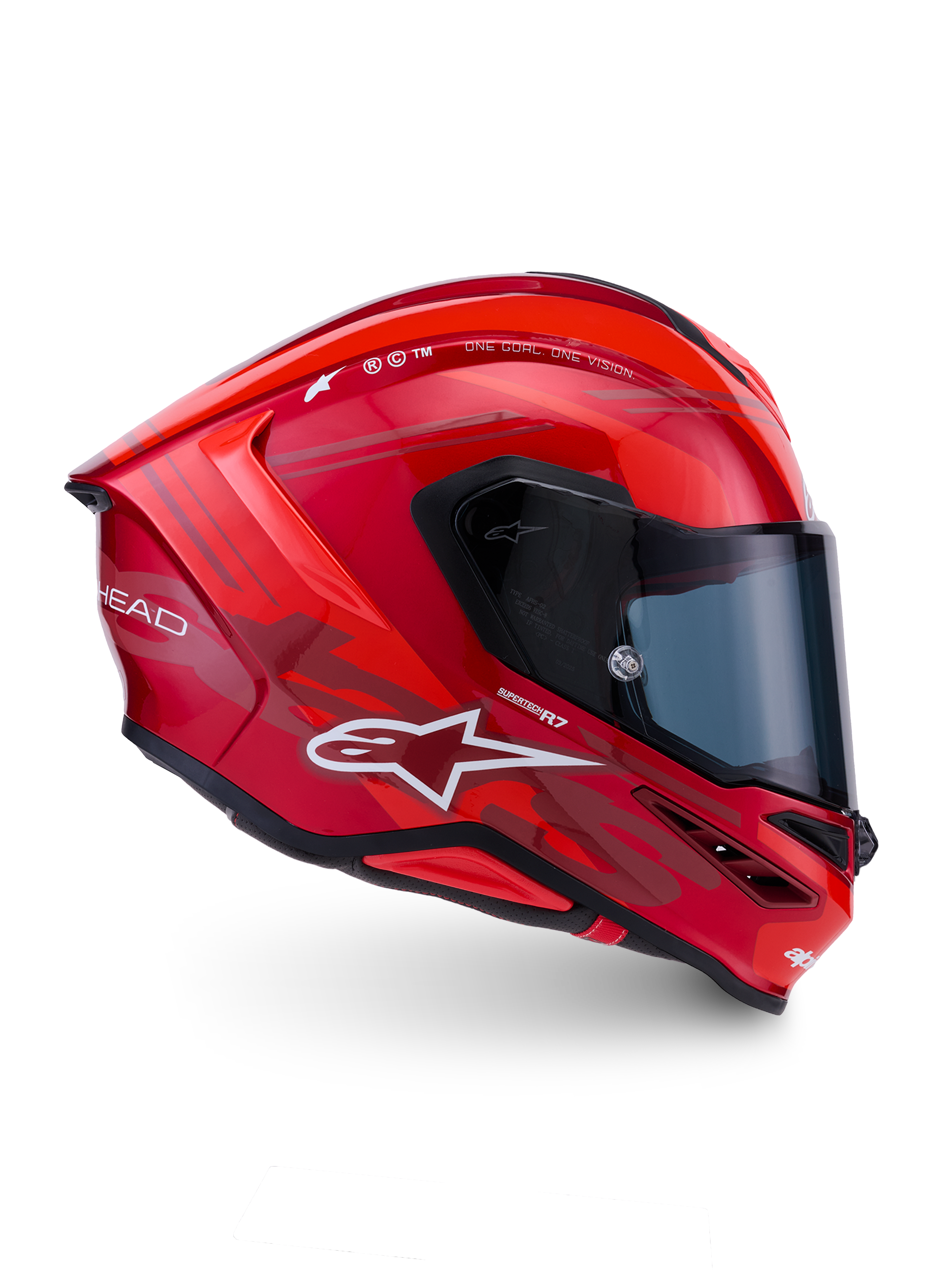 Alpinestars S R7 A-CORE Helmet - Red / White / Glossy