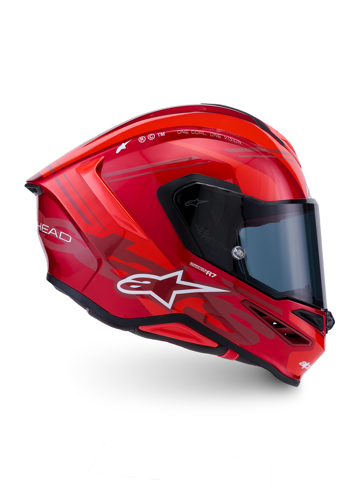 Alpinestars S R7 A-CORE Helmet - Red / White / Glossy
