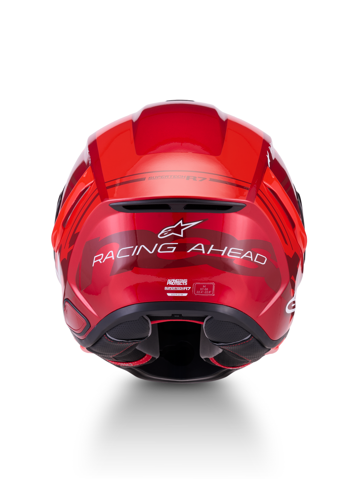 Alpinestars S R7 A-CORE Helmet - Red / White / Glossy