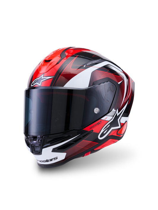 Alpinestars S R7 Kinetis Helmet - Black / Red / White / Glossy