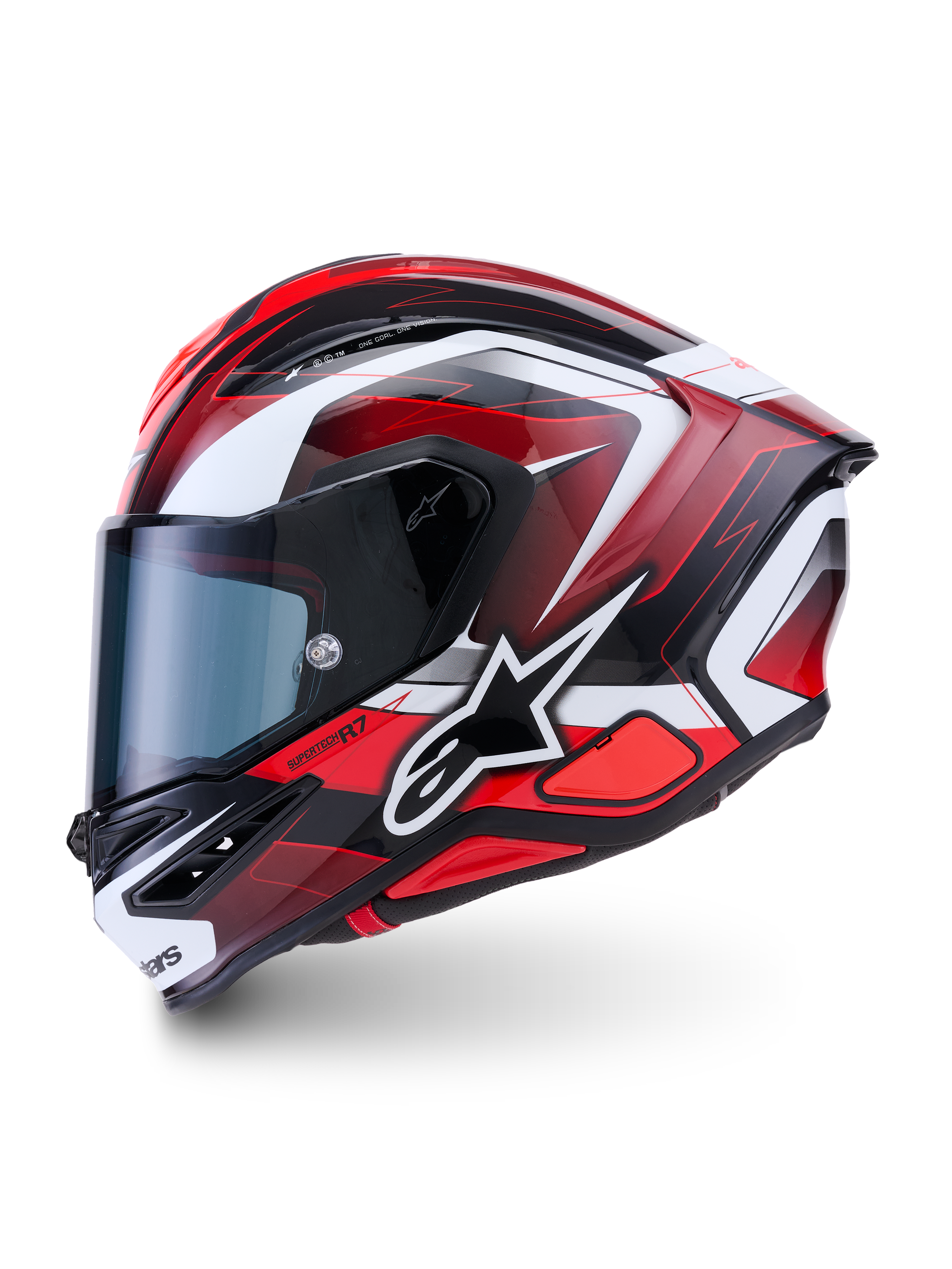 Alpinestars S R7 Kinetis Helmet - Black / Red / White / Glossy
