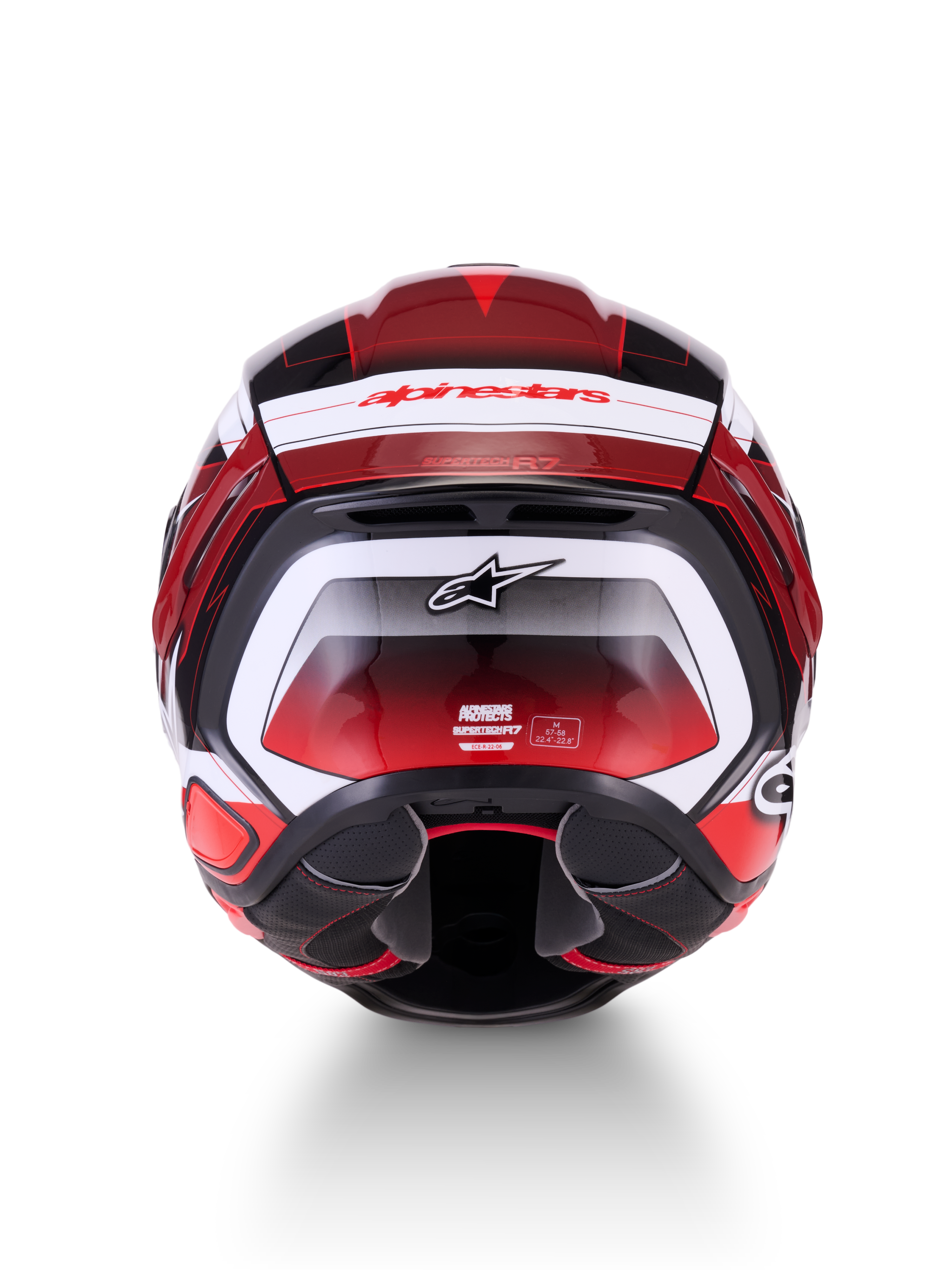 Alpinestars S R7 Kinetis Helmet - Black / Red / White / Glossy