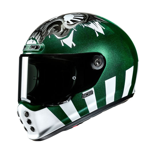 HJC V10 Crania Full Face Helmet - Green / White
