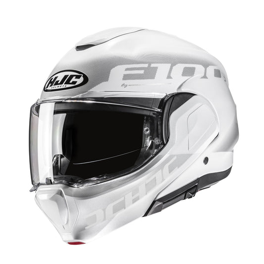 HJC F100 Flip Front Helmet Hetal - White