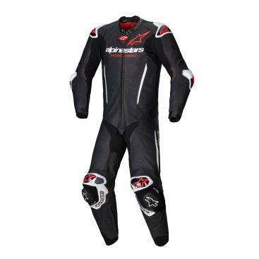 Alpinestars GP-R7 1 Piece Leather Suit - Black / White / Red Fluo