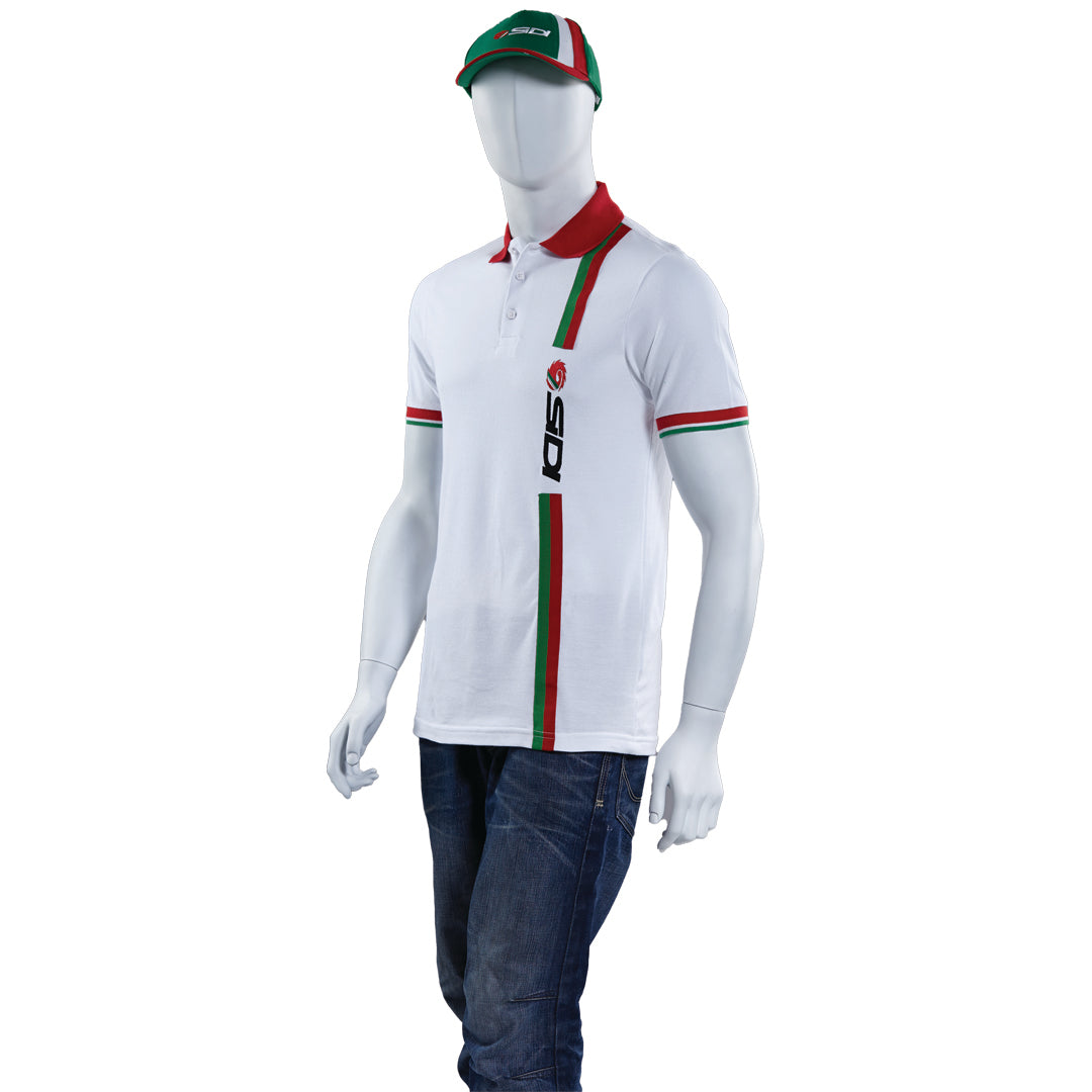 Sidi Casuals Polo Shirt Strip White