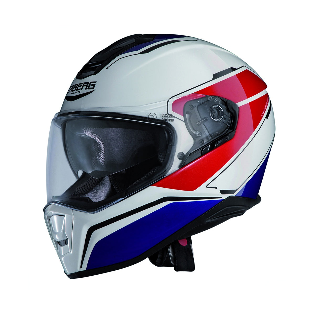 CABERG Drift Tour Full Face Helmet - White / Red / Blue