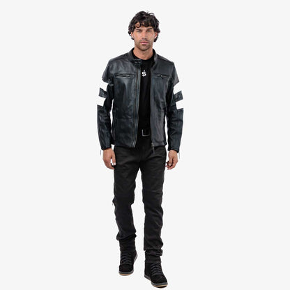 Spada Hanzo CE Leather Jacket - Black / Ivory