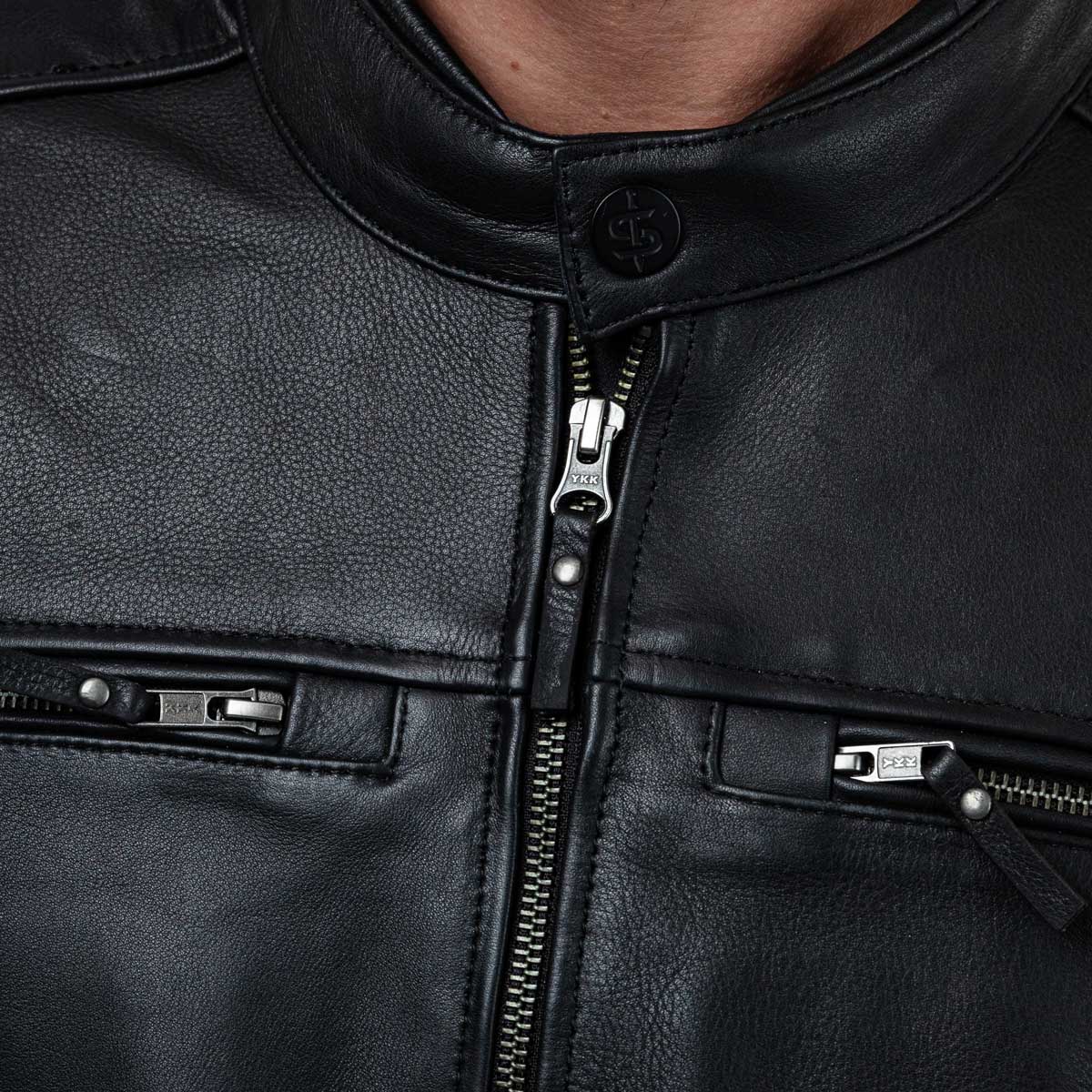 Spada Hanzo CE Leather Jacket - Black / Ivory