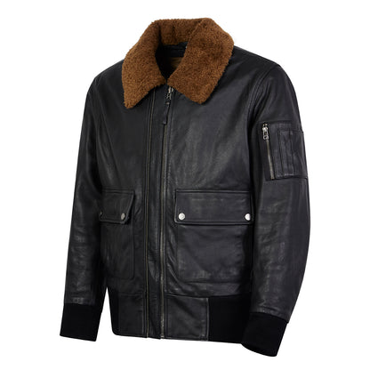 Spada Turbine CE Leather Bomber Jacket - Black