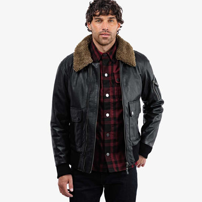 Spada Turbine CE Leather Bomber Jacket - Black