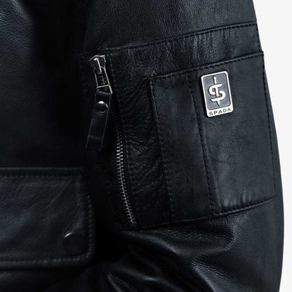 Spada Turbine CE Leather Bomber Jacket - Black
