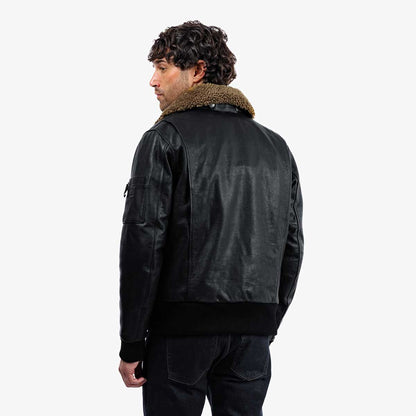 Spada Turbine CE Leather Bomber Jacket - Black