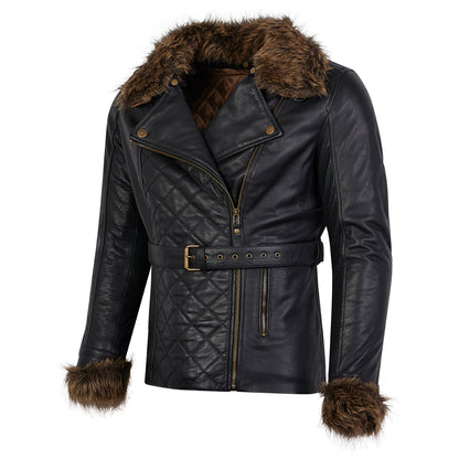 Spada Lancer Leather CE Ladies Jacket - Black