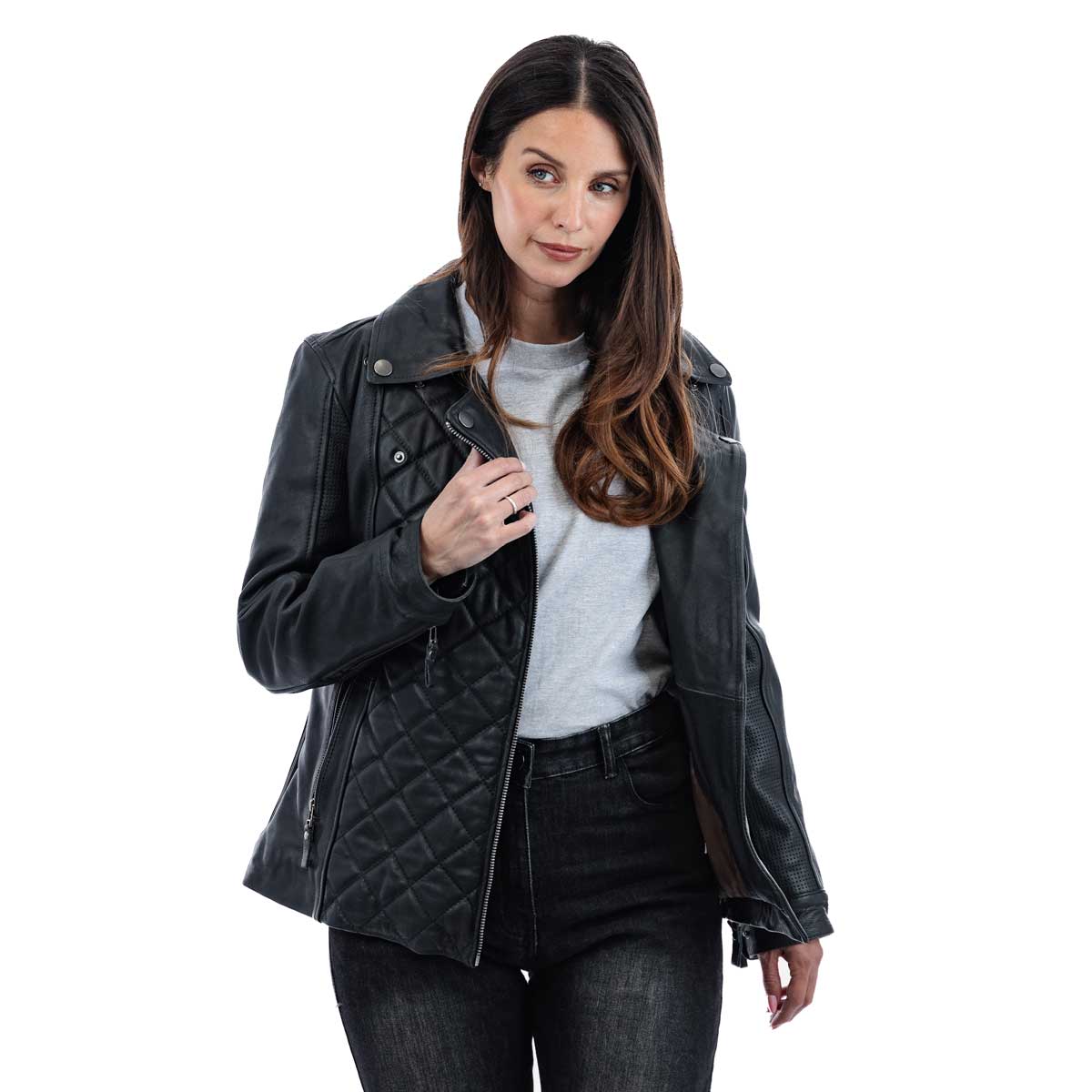 Spada Lancer Leather CE Ladies Jacket Black