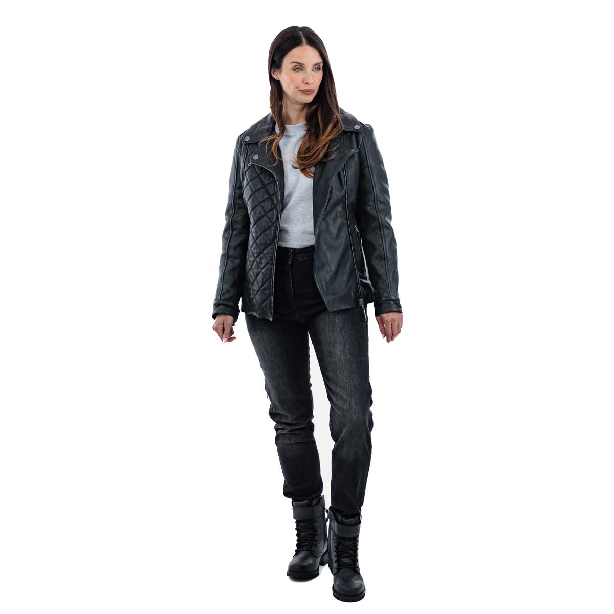 Spada Lancer Leather CE Ladies Jacket Black