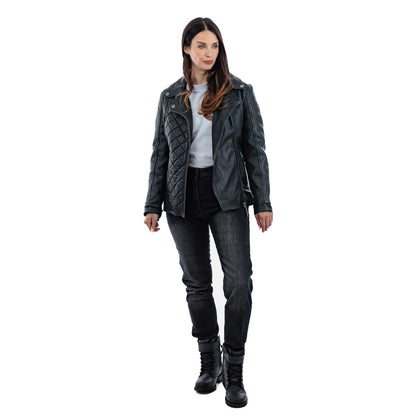 Spada Lancer Leather CE Ladies Jacket - Black