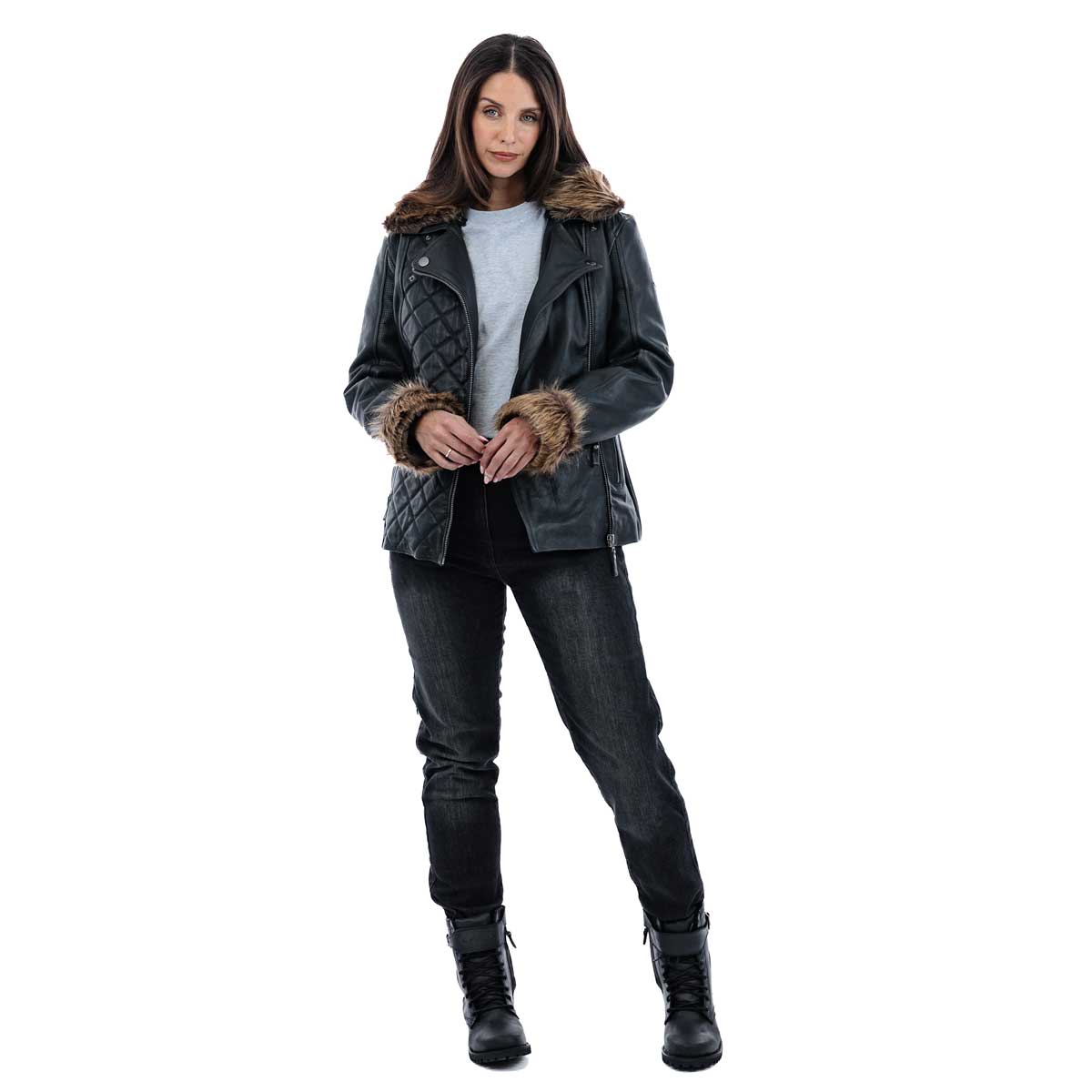 Spada Lancer Leather CE Ladies Jacket Black