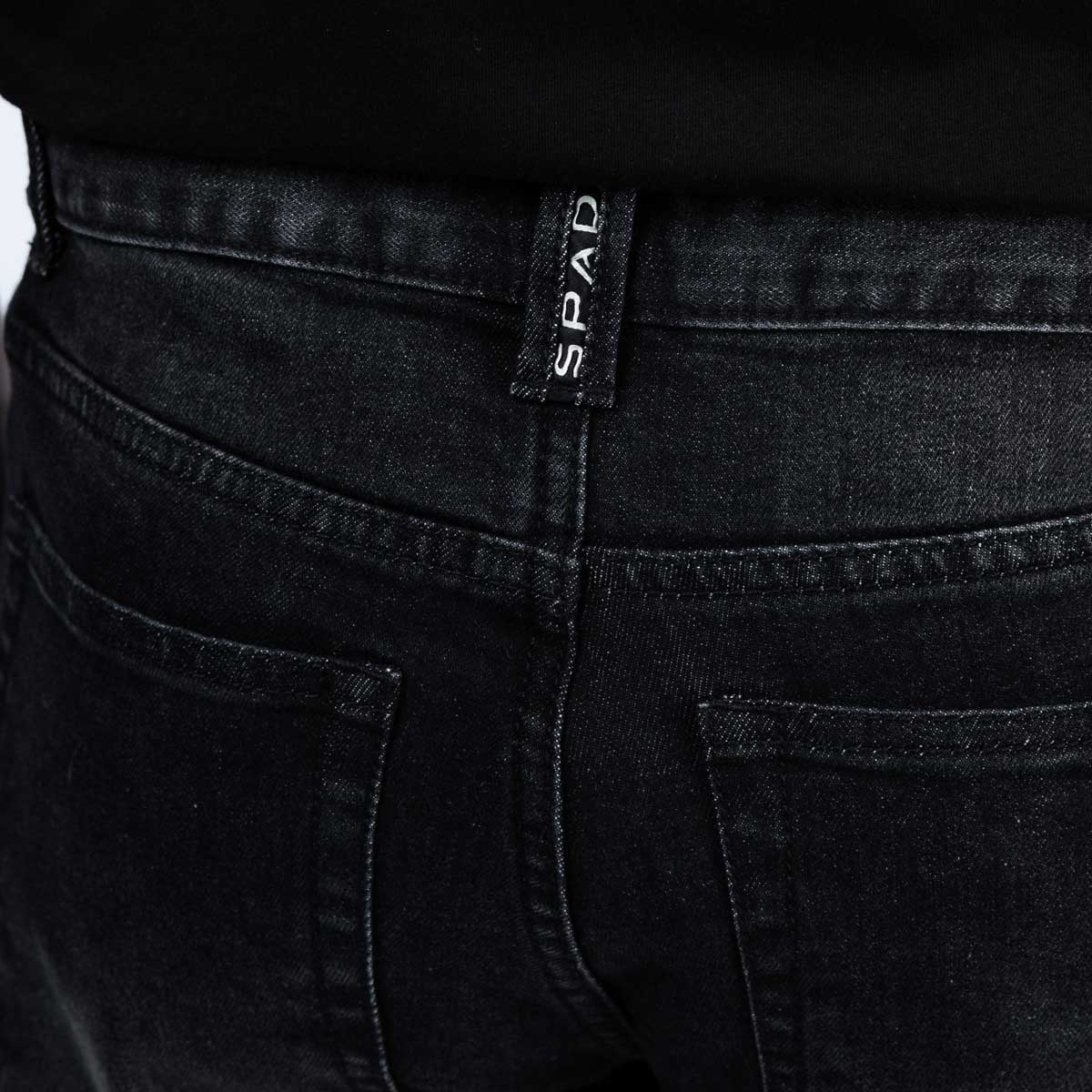 Spada Drifter CE Mens Jeans Short Leg Washed Black