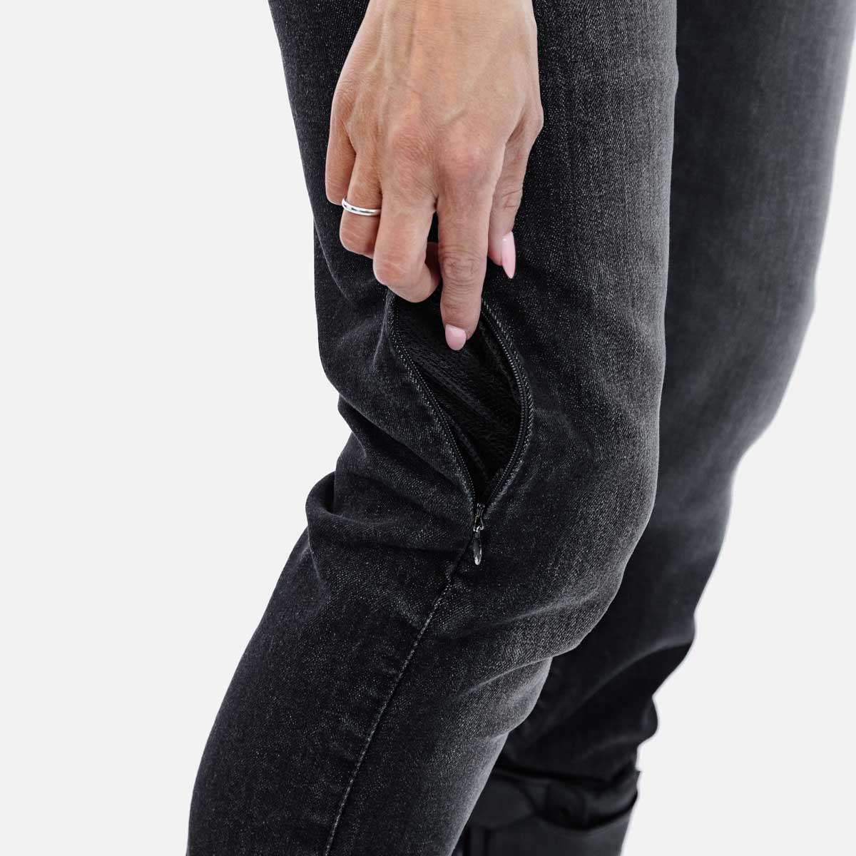 Spada Drifter CE Ladies Jeans Washed Black