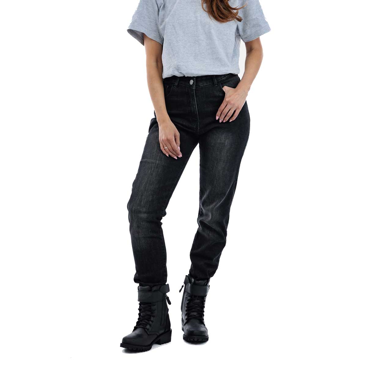 Spada Drifter CE Ladies Jeans Washed Black