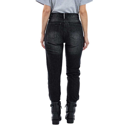 Spada Drifter CE Ladies Jeans Short Leg Washed - Black