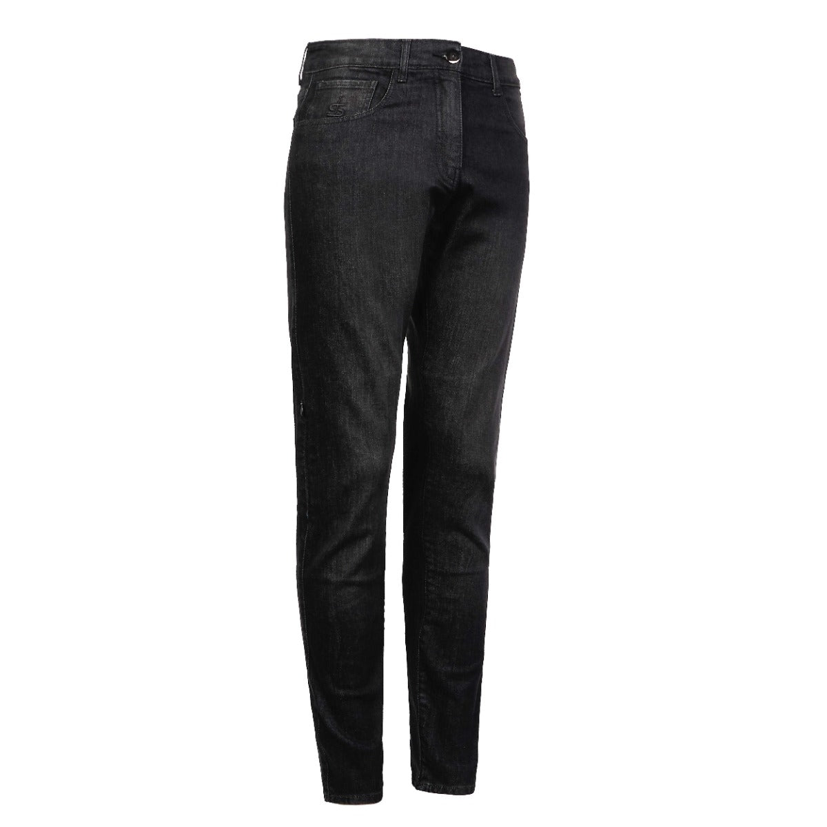 Spada Drifter CE Ladies Jeans Short Leg Washed Black