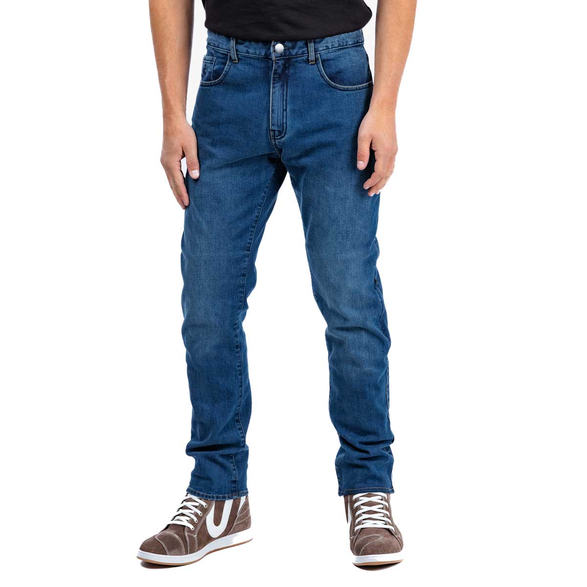 Spada Drifter CE Mens Jeans Short Leg Washed Blue