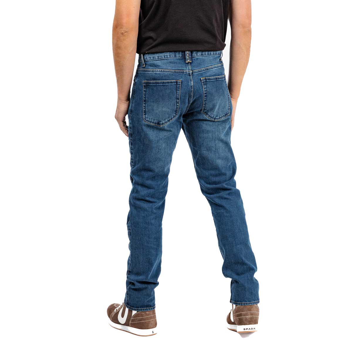 Spada Drifter CE Mens Jeans Short Leg Washed Blue