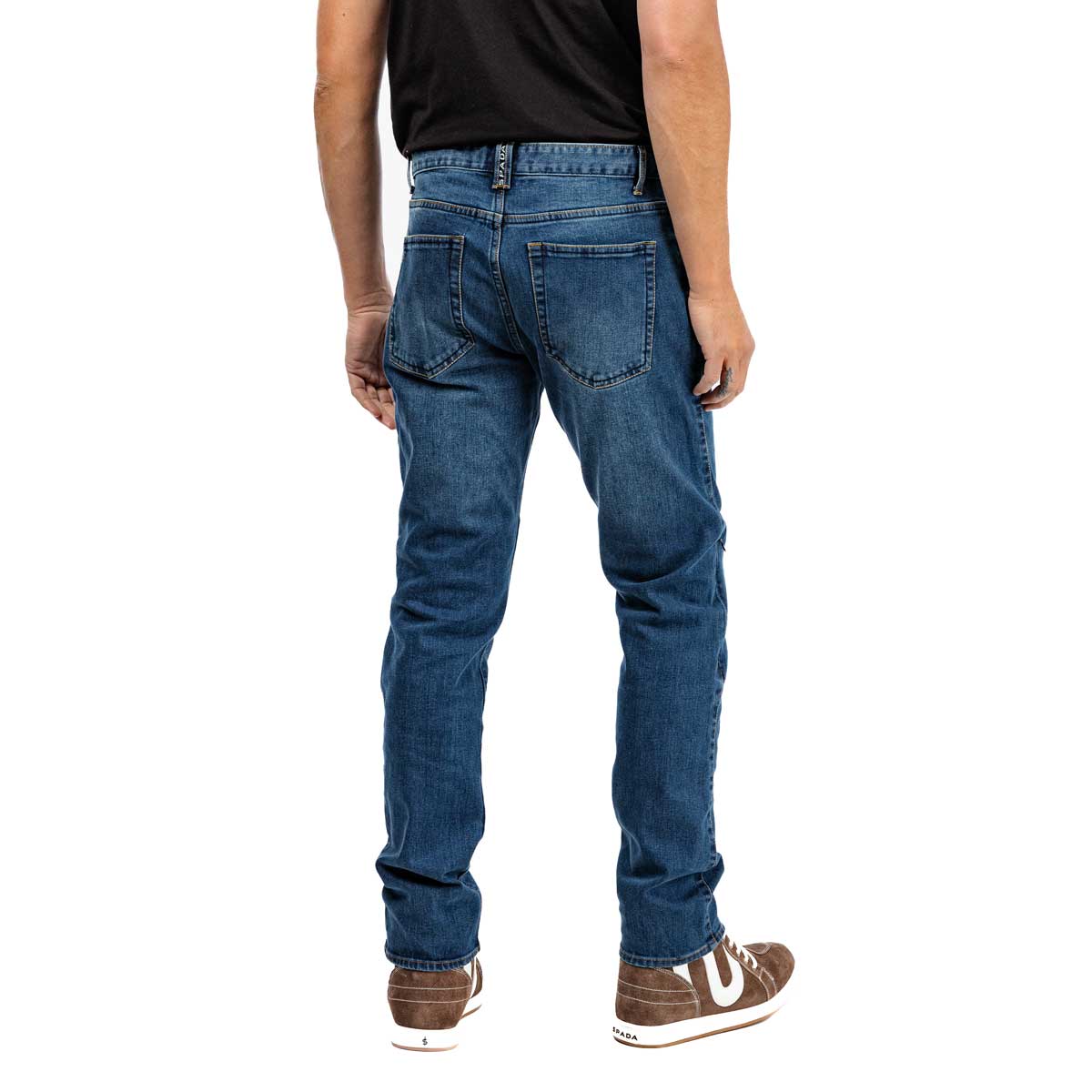 Spada Drifter CE Mens Jeans Short Leg Washed Blue